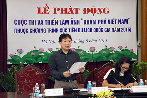 Thứ trưởng Bộ VHTTDL Vương Duy Biên phát biểu tại lễ phát động